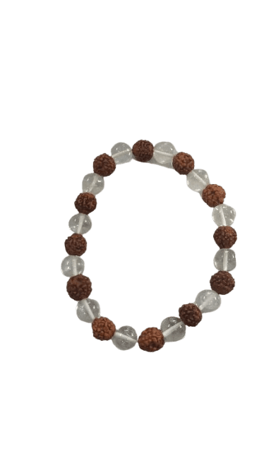 Rudraksha + Crystal Bracelet
